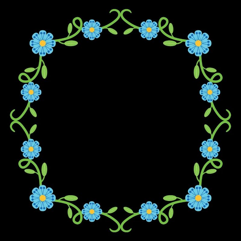 Flowers Wreath Frame