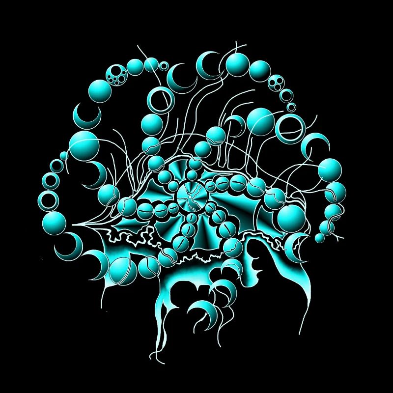 Psychédélique, Œil, turquoise