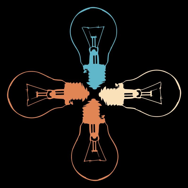Idea Light Bulb Light Brain Lamp Thinking Vector
