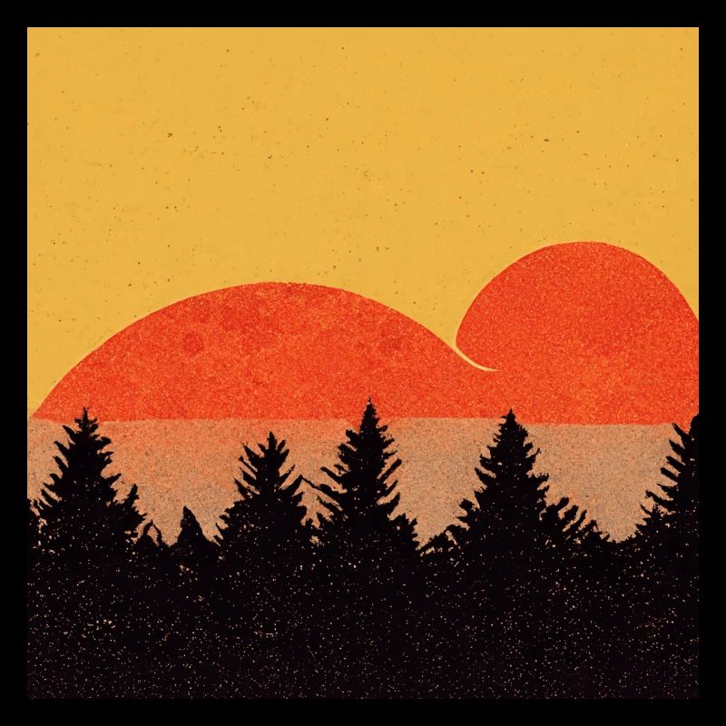 Vintage Sunset Abstract