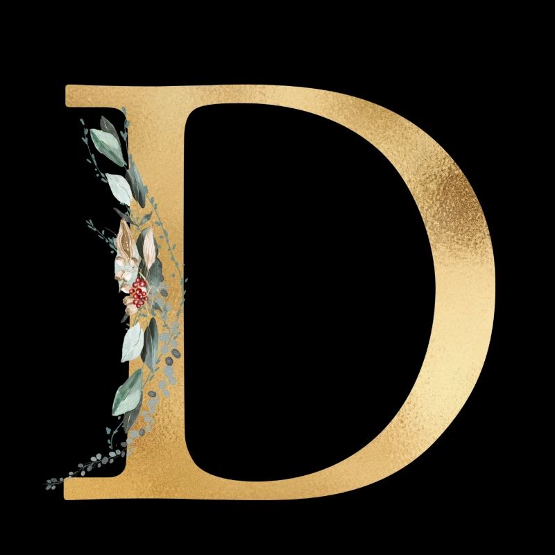 Customizable Monogram D