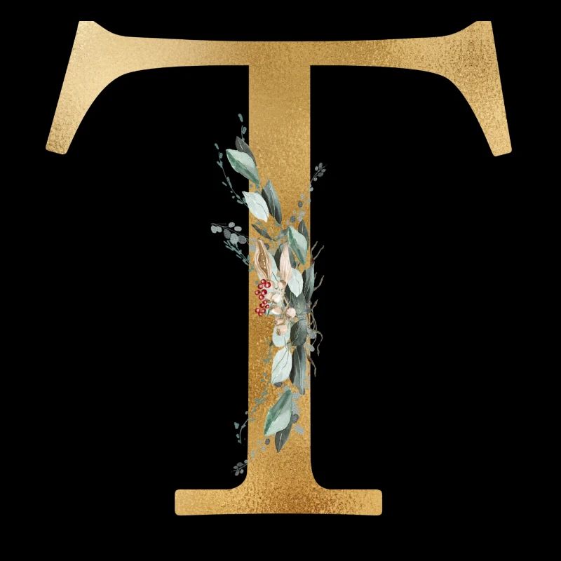 Personalisierbar Monogramm T