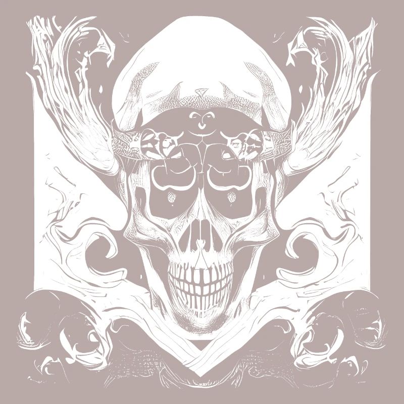 Halloween- oder Horror- Totenschädel mit Ornamente