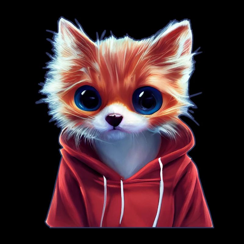 chat super mignon avec sweat à capuche