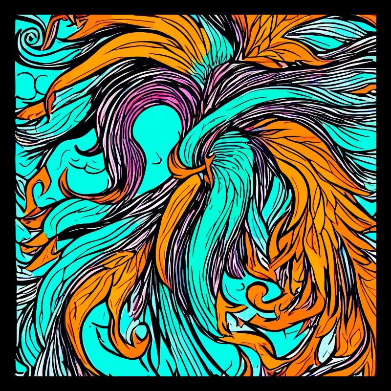 Illustration d’un phénix, style vectoriel