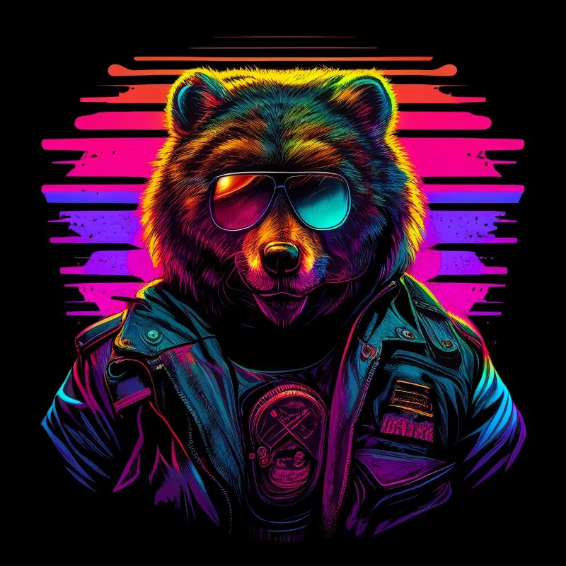 Retro Emblems - Animal - Pilot Bear