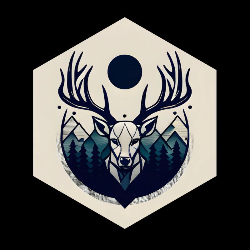 Cerf avec bois