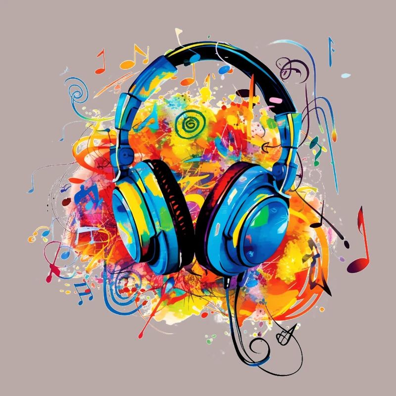 Plaisir de la musique colorée - Conception de casque