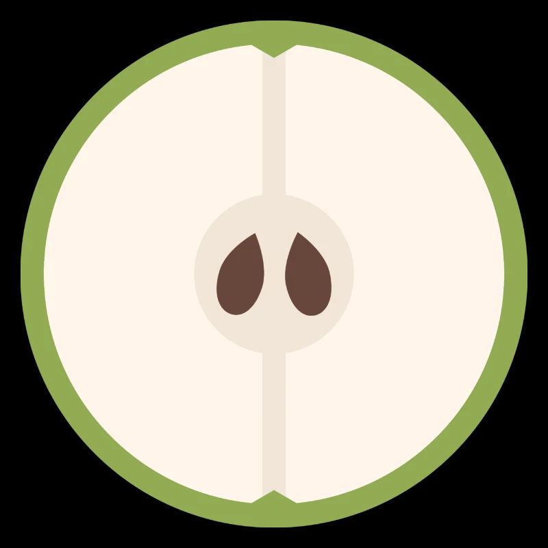 aufgeschnittener grüner Apfel