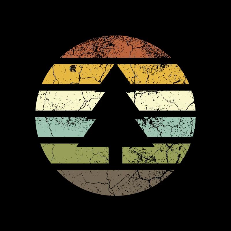 Retro pine tree