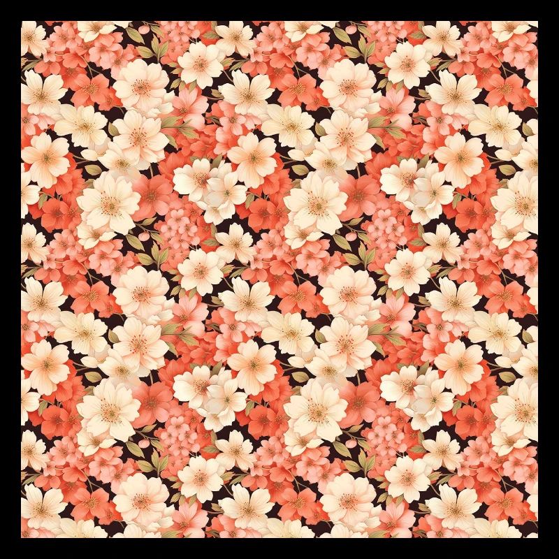 Flowers Seamless Pattern Floral Happy Blossom Art