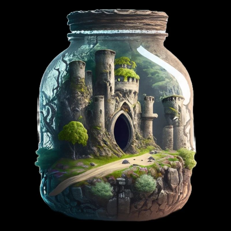 Ein altes Schloss im Glas