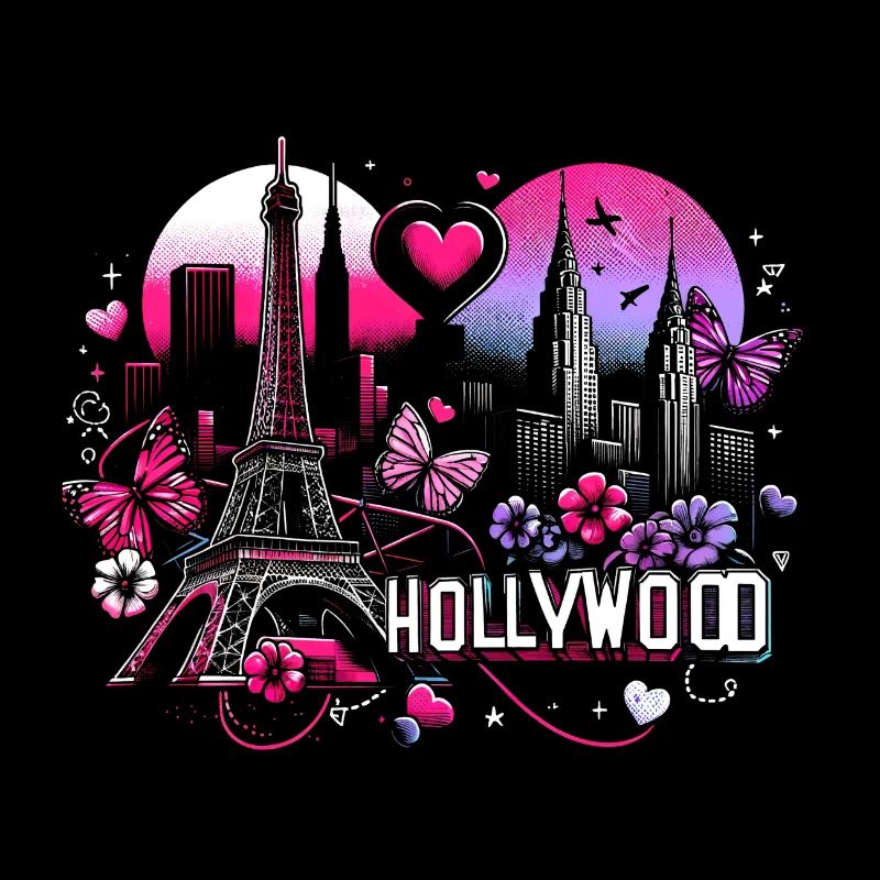 Romantic Paris Hollywood – City Magic Art