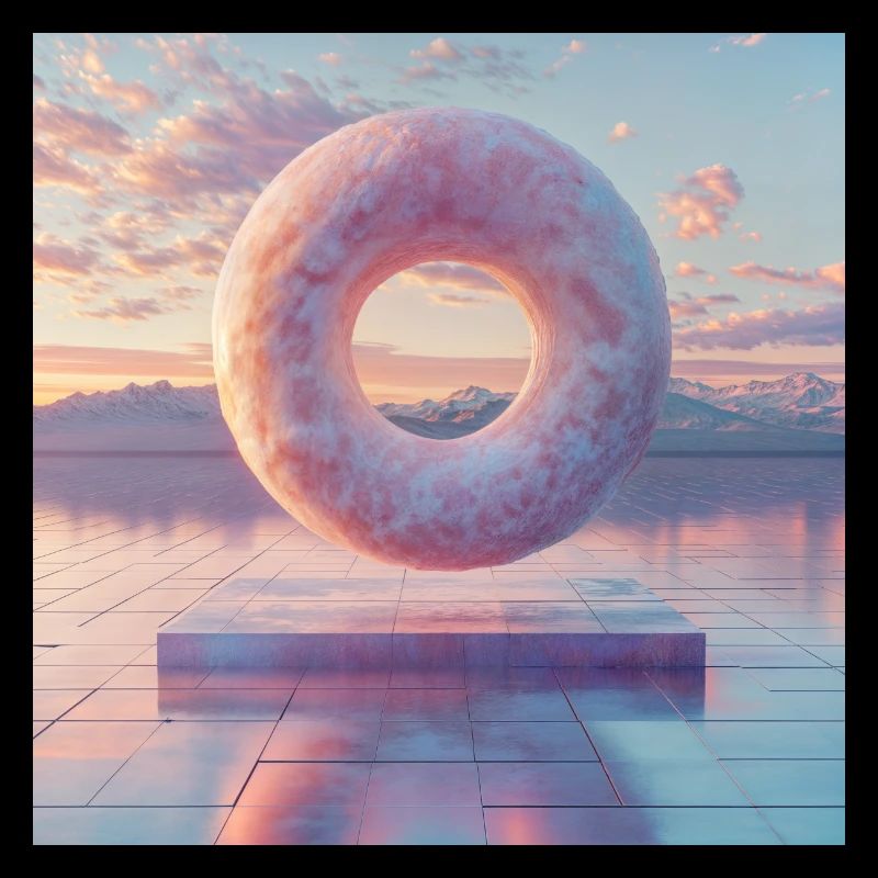 Beignet en lévitation 3D