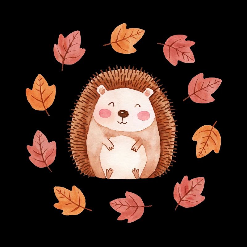 Hérisson doux au feuillage d’automne - Cosy