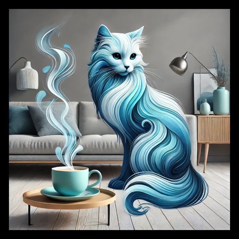 Le chat et le café