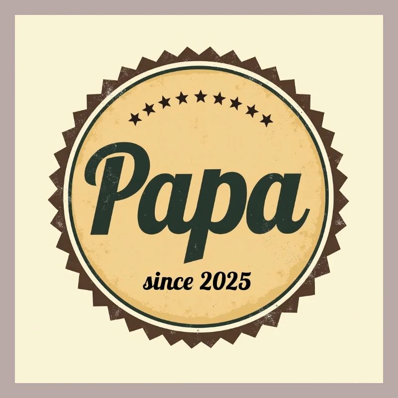 Flux Dev A worn retroinspired logo papa since 2025
