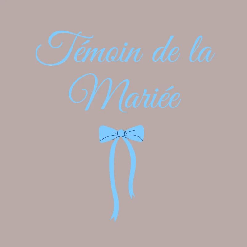 Témoin de la mariée noeud bleu