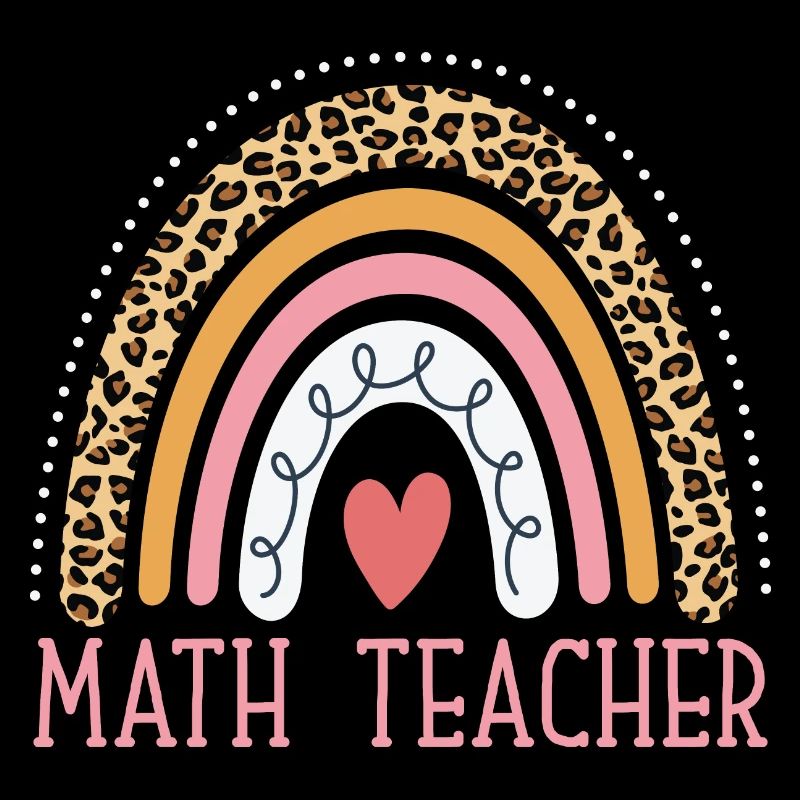 Leopard Rainbow Math Teacher Professor