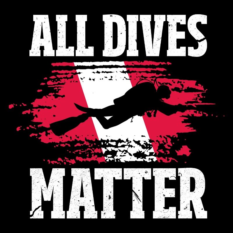 Toutes les plongées comptent Drapeau de plongée rouge blanc Scube Diver