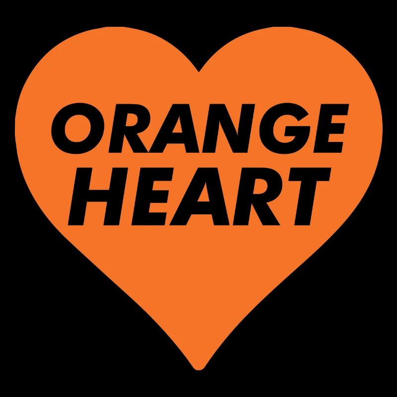 Orangefarbenes Herz