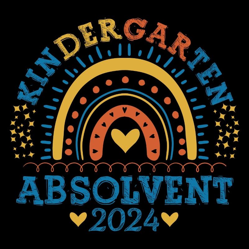 Kindergarten Absolvent 2024 Regenbogen Einschulung