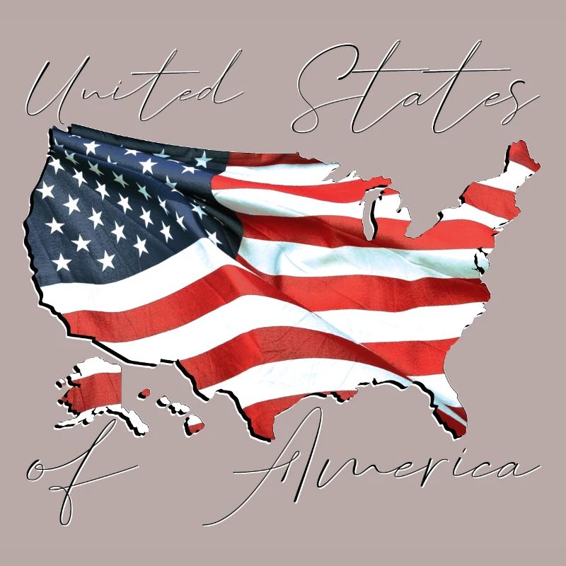 États-Unis | Drapeau réel | Flag Map Script