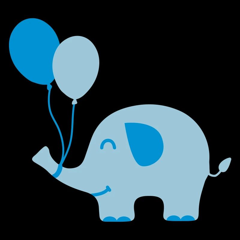Doux drôle d'éléphant de bébé avec des ballons
