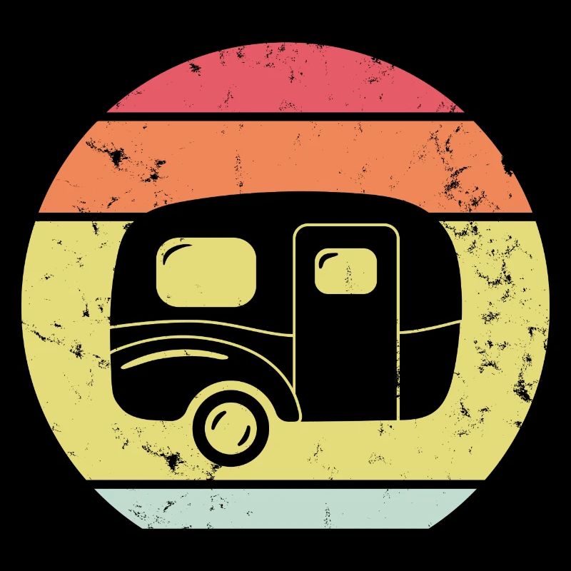 camping wohnwagen camper campingplatz retro