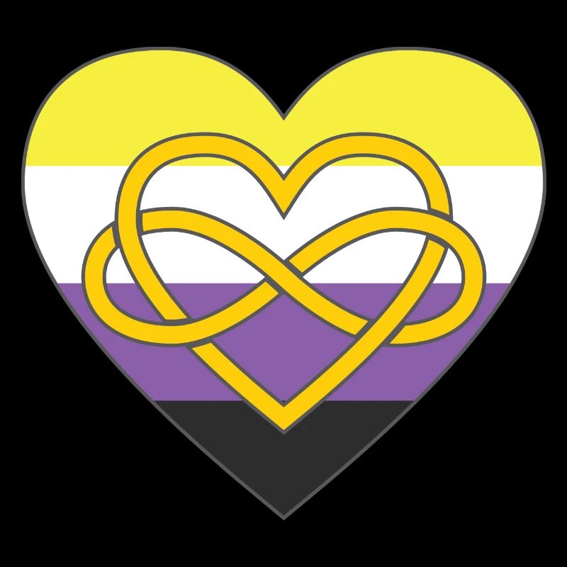 Polyamory Infinity Heart Non-binary Pride