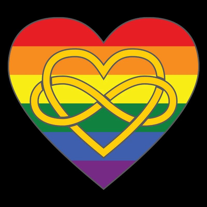 Polyamory Infinity Heart Rainbow Pride