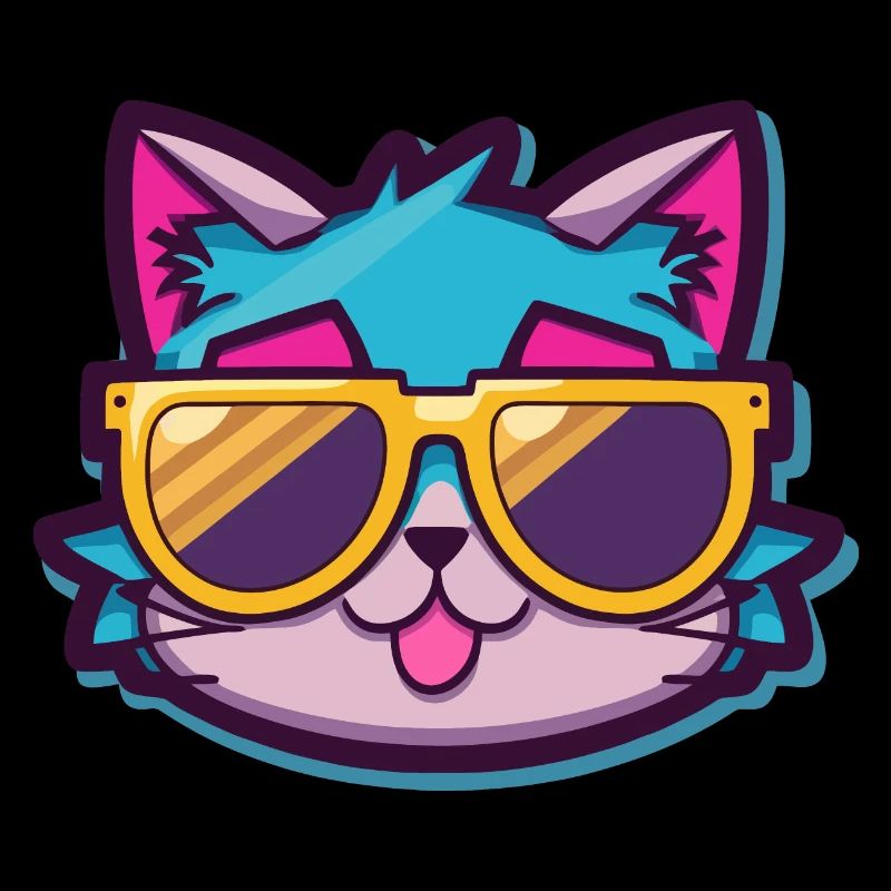 Chat cool avec des lunettes de soleil