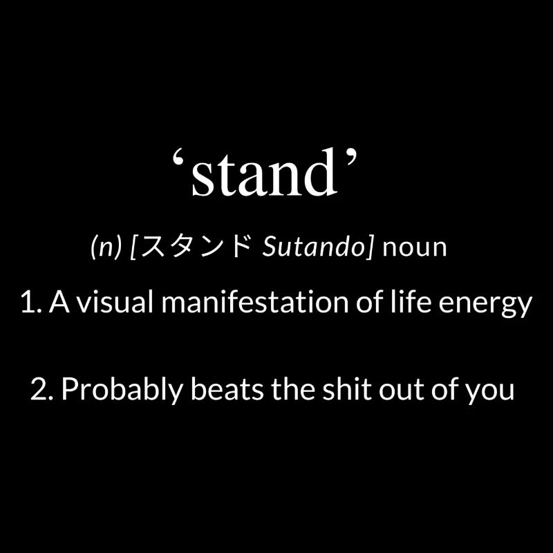 JoJo Stand Dictionary Definition