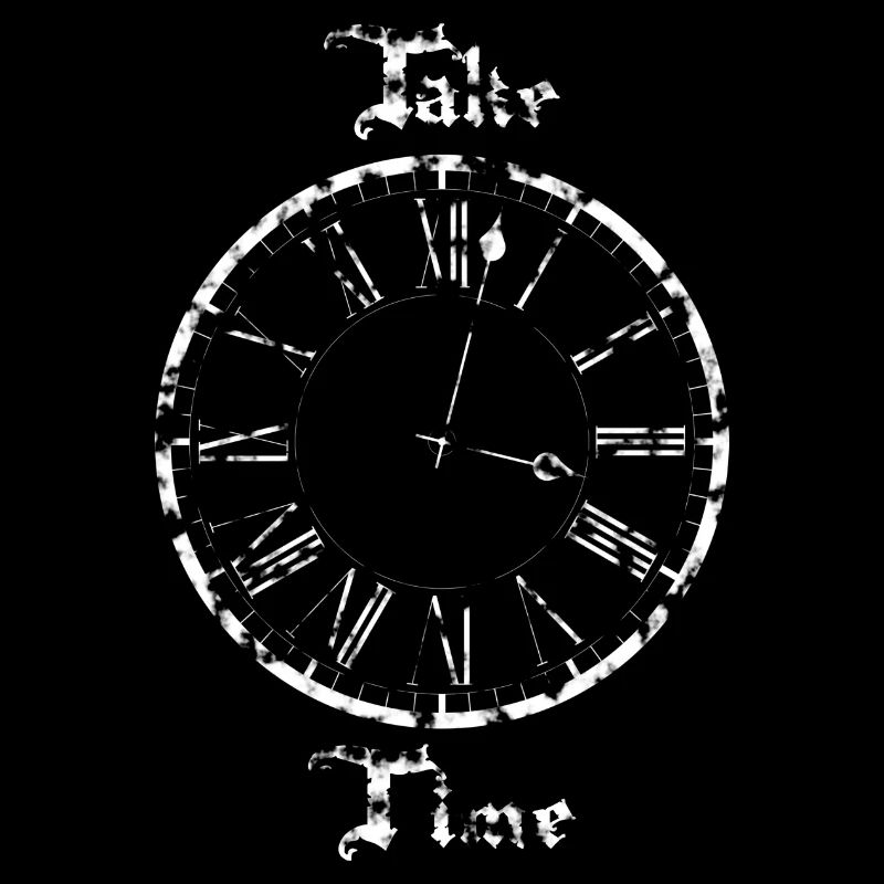 Take Time 5 Uhr Clock weiss