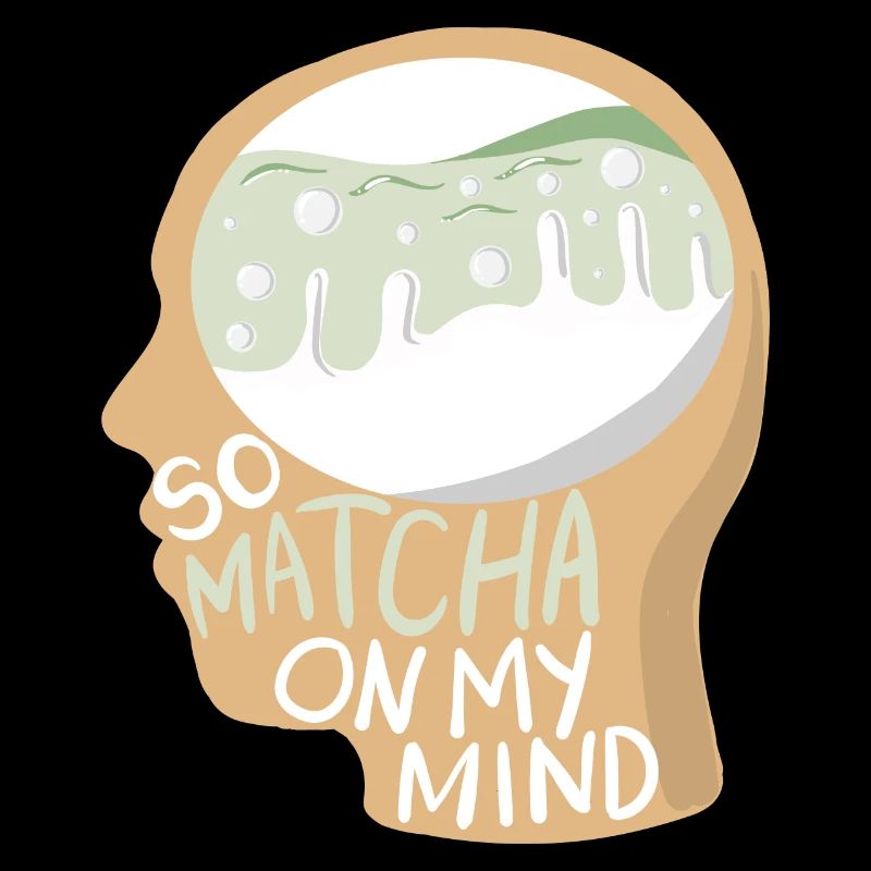 Matcha Brain Matcha Latte Abstract Matcha Thought