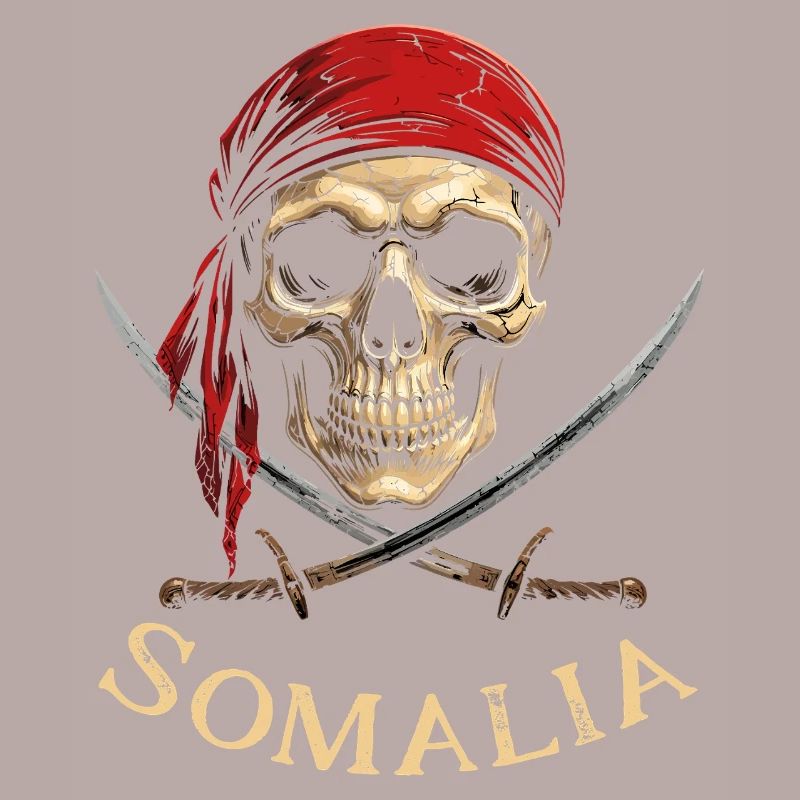 Red Pirate Skeleton Head