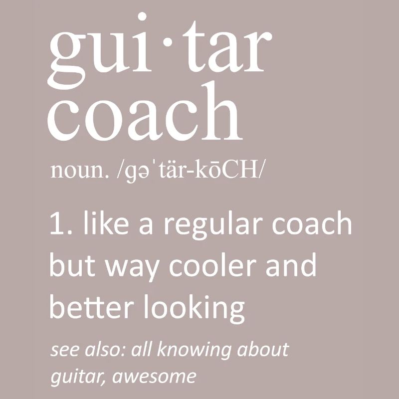Funny Guitar Coach Definition Music Instructor