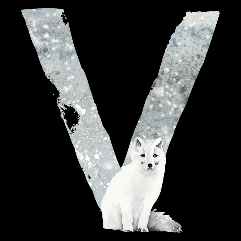 V – decorative character – winter