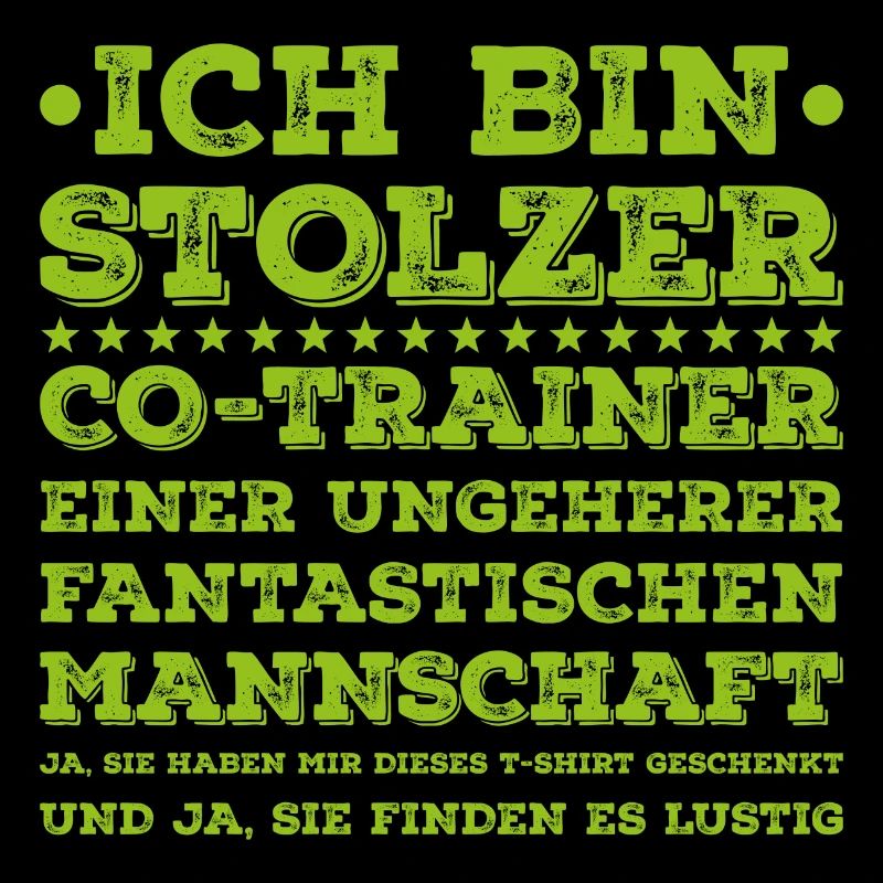 Ich bin Stolzer co-Trainer einer Mannschaft