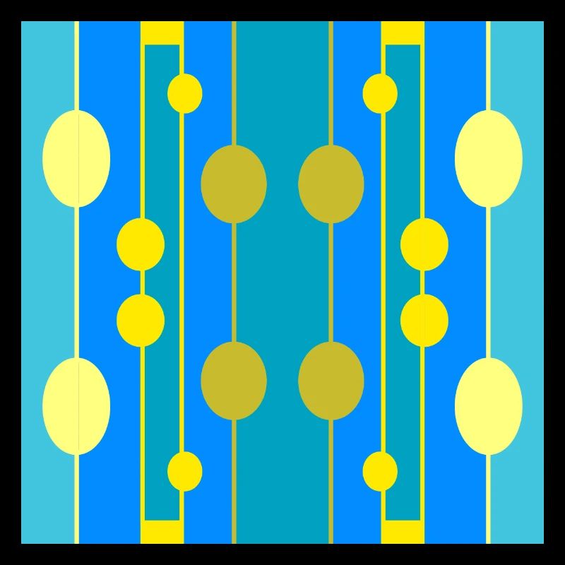Bulles dorées dans le bleu