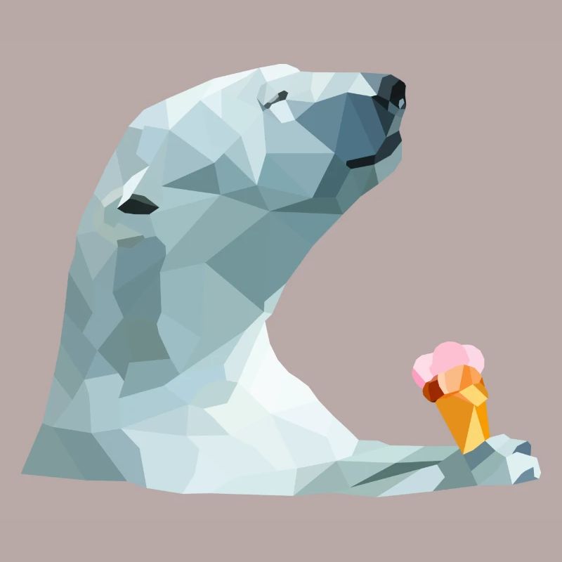 Eisbär mit Eis Vektor