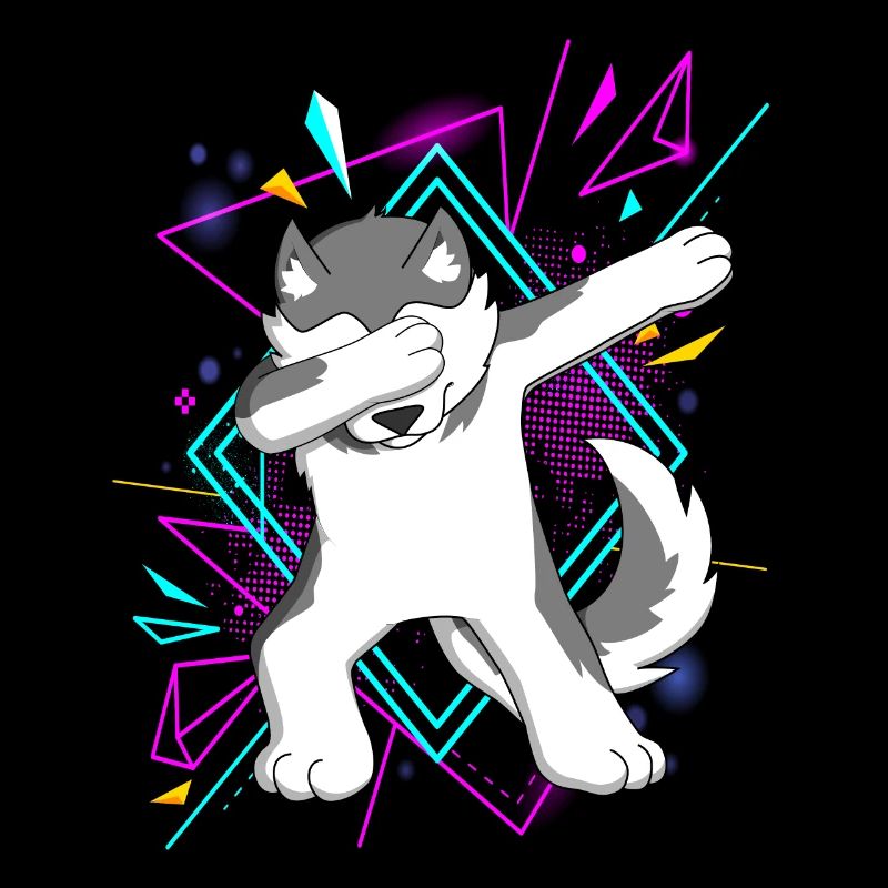 Dab Dabbing Husky Dog Chien Danse Tendance Cadeau