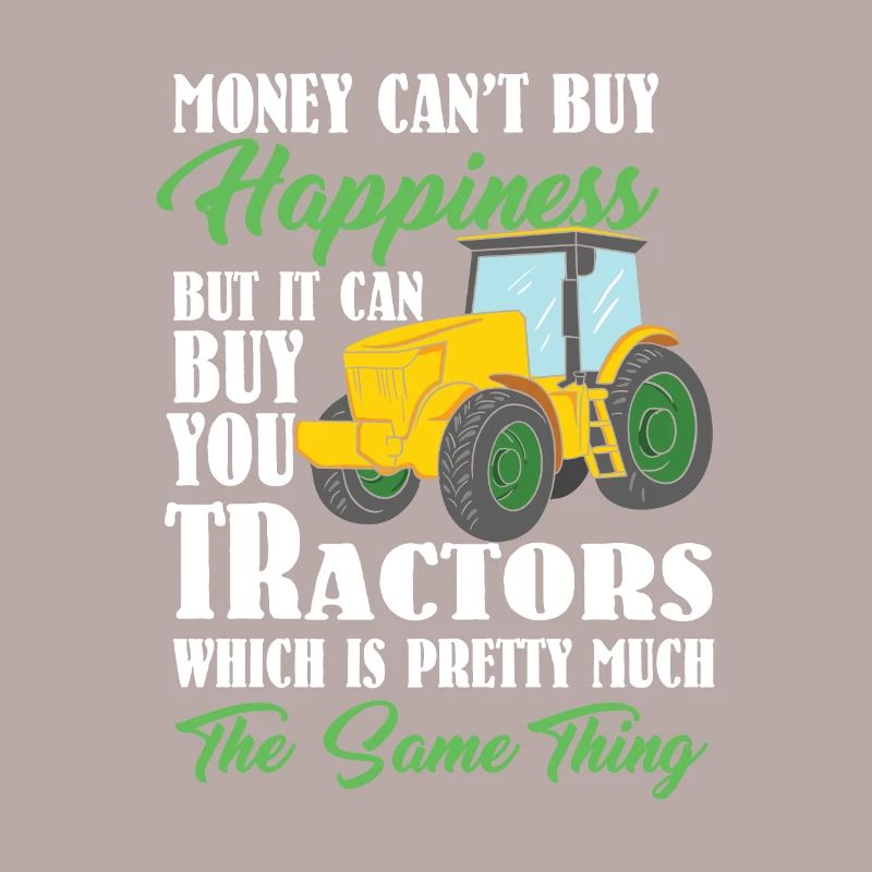 Happy farmer present tractor tractor
