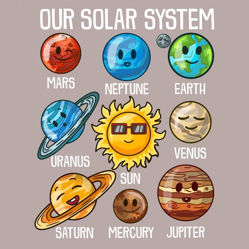 Solar System T-Shirt Planet Universe Gift