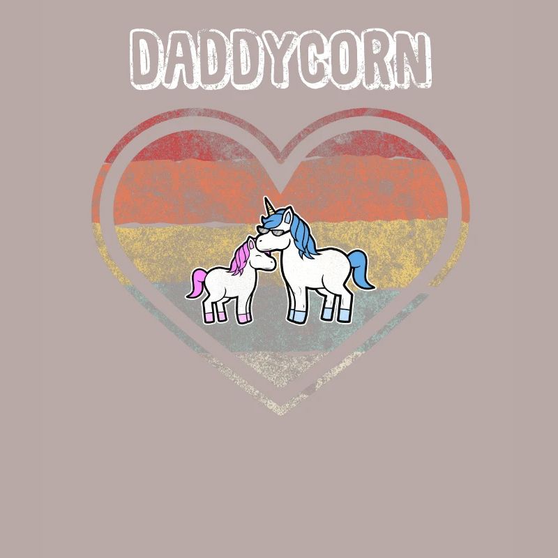 Retro Vater Einhorn Daddycorn