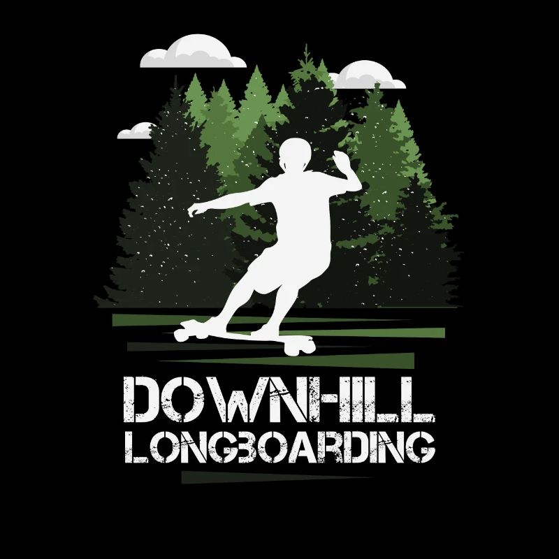 Longboard Downhill, wundervolle Natur