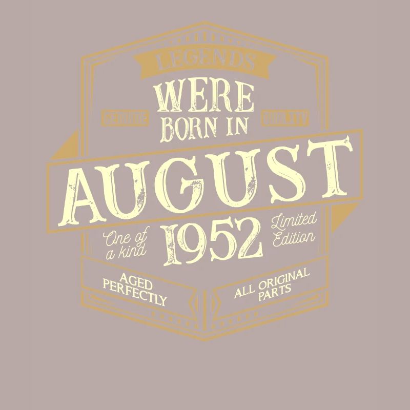 August 1952 Geburtstag Mann