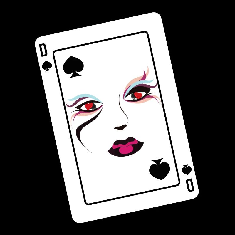 Poker Pik Dame Player Design