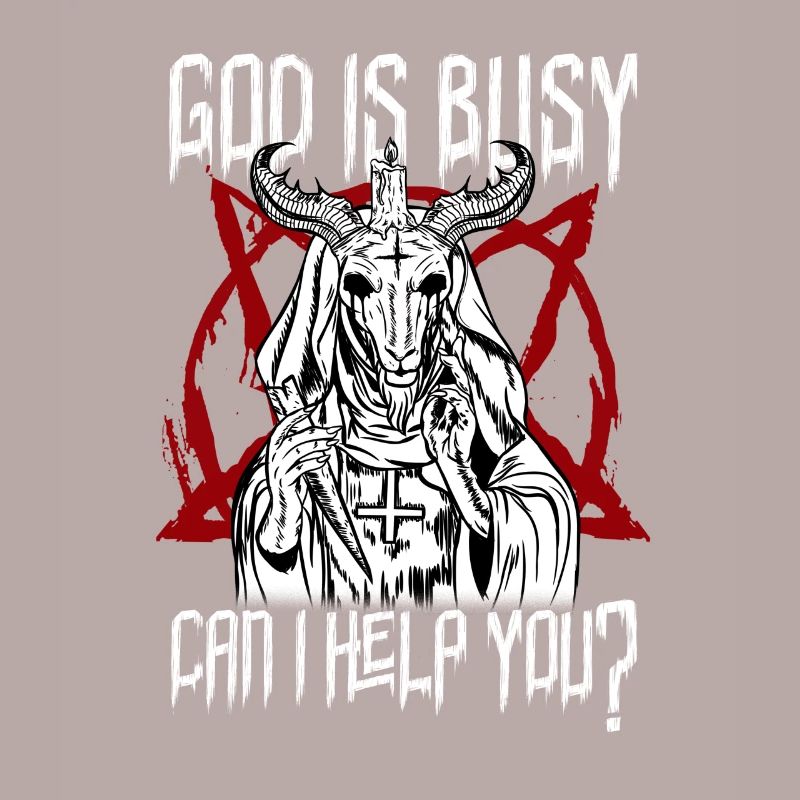 God Is Busy Can I Help You? Baphomet Occult