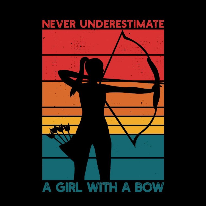 Unterschätze niemals ein Mädchen mit einem Bogenbogenschießen
